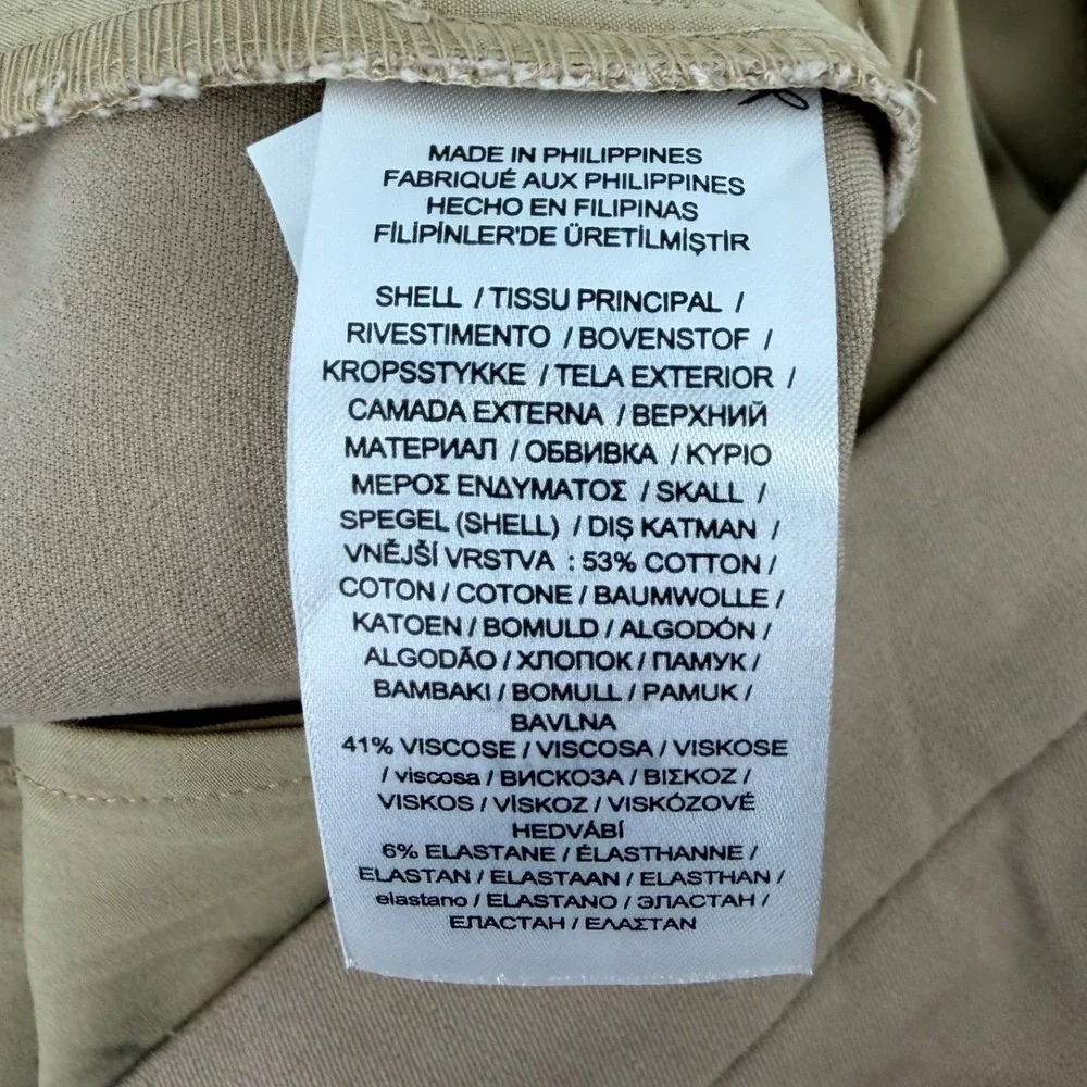 Lauren Ralph Lauren Pants Women 18 Tan Khaki Slim Ankle Trouser Stretch Workwear